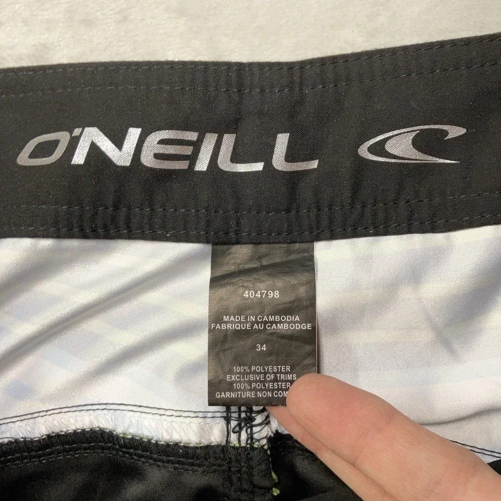 Vintage Y2K O'Neill Boardshorts Spellout Script Logo 2000s Surf 34 / Fits 36x11